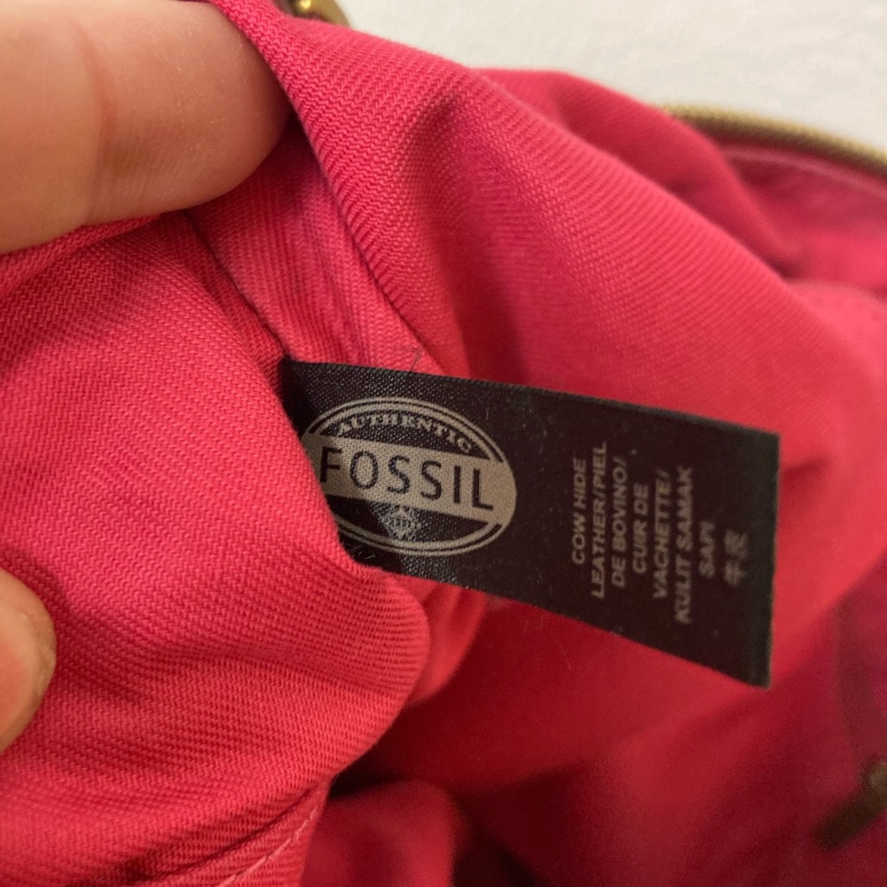 FOSSIL Leather Raspberry Bag - Picture 6 of 8